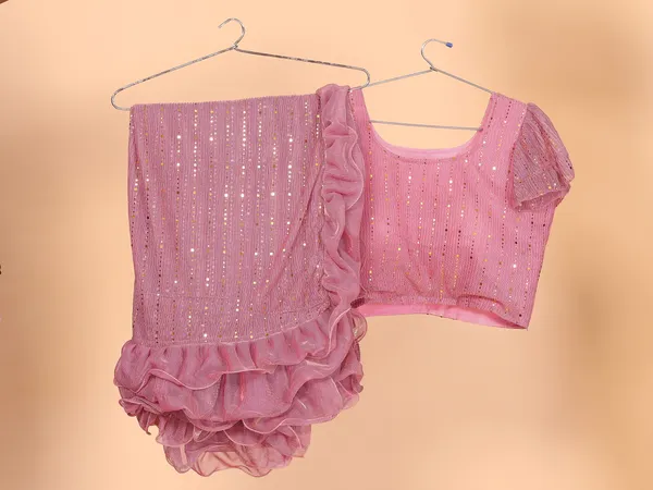 Two-Tone_Ruffle_Saree_in_Portrait_Moonlight_Fabric_with_Mirror_Work_&_Crush_Detail