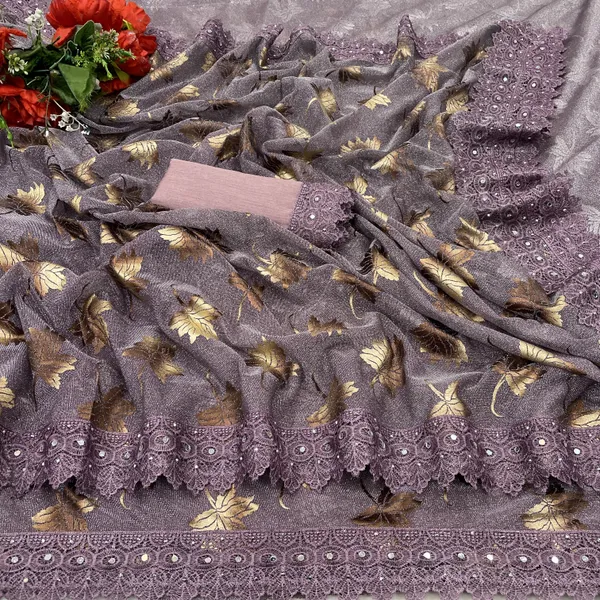 Foil_Work_Saree_in_Rich_Zari_Fabric_with_Intricate_Chemical_Lace
