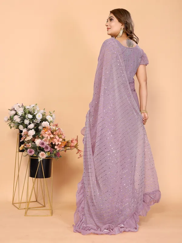 Two-Tone_Ruffle_Saree_in_Portrait_Moonlight_Fabric_with_Mirror_Work_&_Crush_Detail