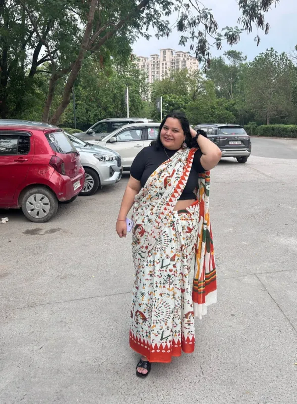 Multicolor_Cotton_Printed_Saree_With_Blouse_Piece_For_Women_&_Girls
