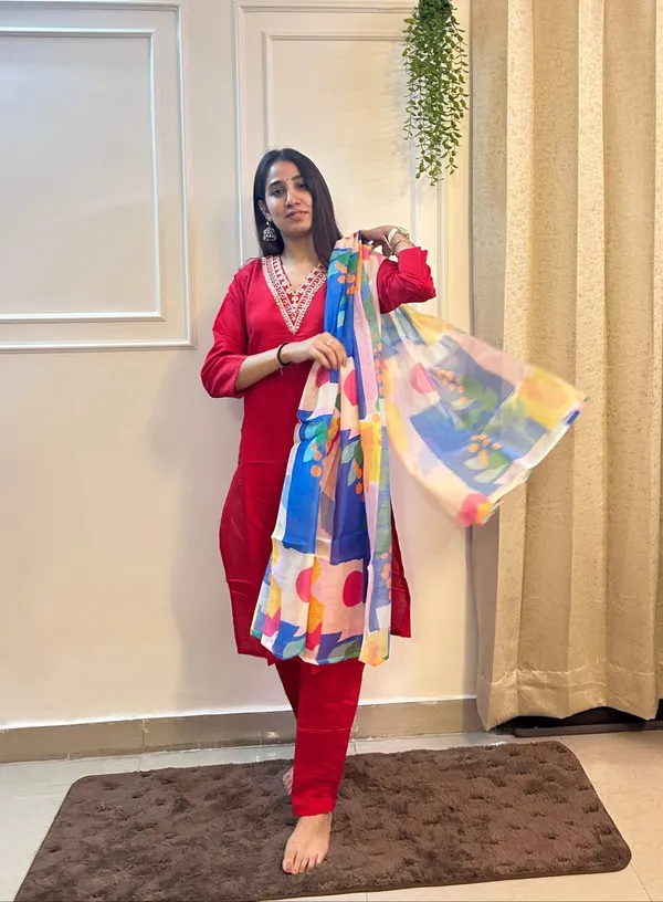 Red_Rayon_Embroidered_Straight_Suit_Sets_With_Dupatta_For_Women_&_Girls