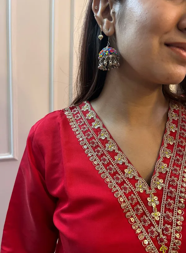 Red_Rayon_Embroidered_Straight_Suit_Sets_With_Dupatta_For_Women_&_Girls