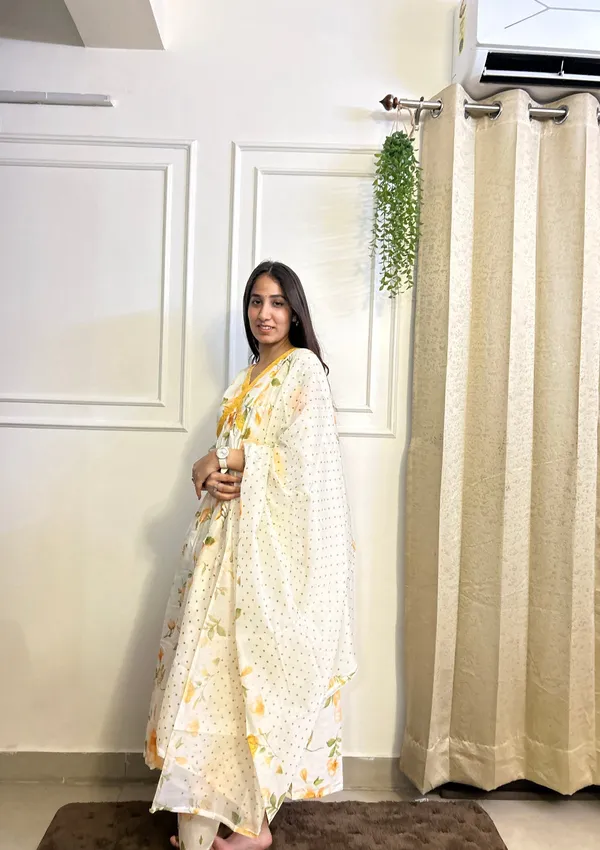 Off_White_&_Musturd_Cotton_Bloom_Floral_A-Line_Suit_Set_With_Dupatta_For_Women_&_Girls