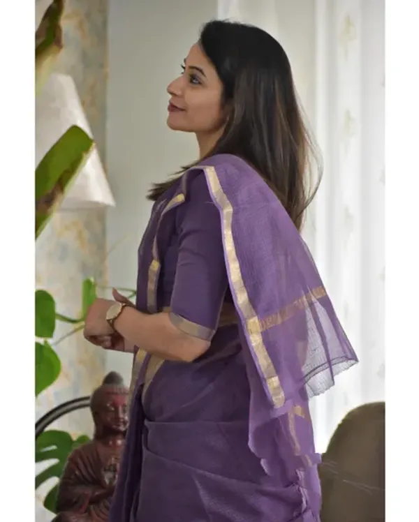 Dark_Baigani_Baigani_Art_Silk_Cotton_With_Blouse_Piece_Saree