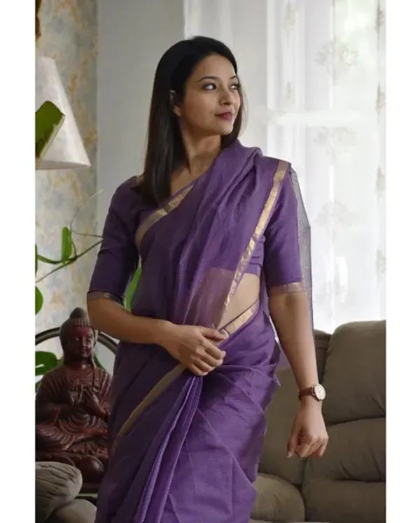 Dark_Baigani_Baigani_Art_Silk_Cotton_With_Blouse_Piece_Saree