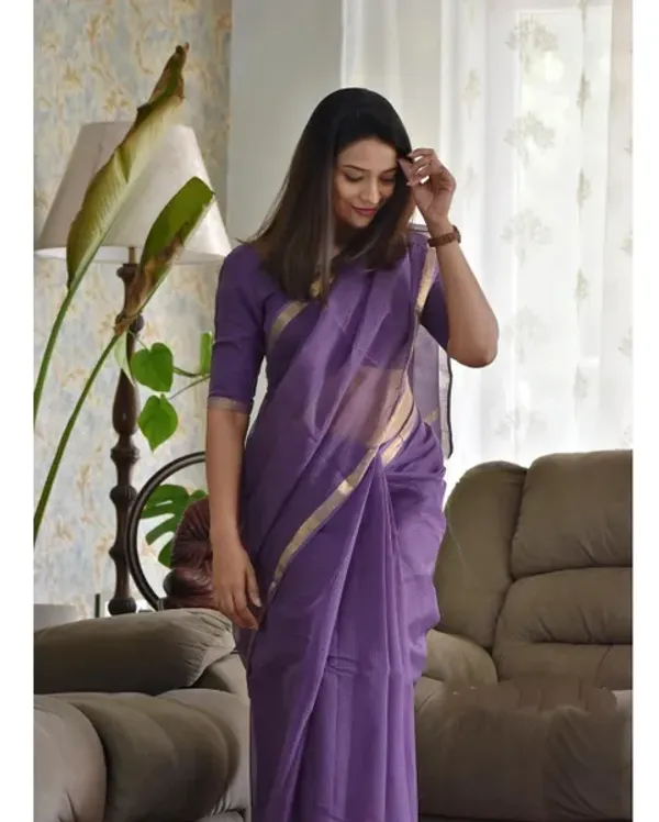 Dark_Baigani_Baigani_Art_Silk_Cotton_With_Blouse_Piece_Saree