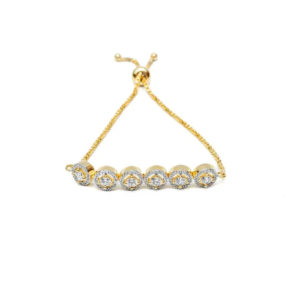 Gold_18Kt_Plating_Round_Cubic_Zirconia_Diamond_Tennis_Bracelet_For_Women
