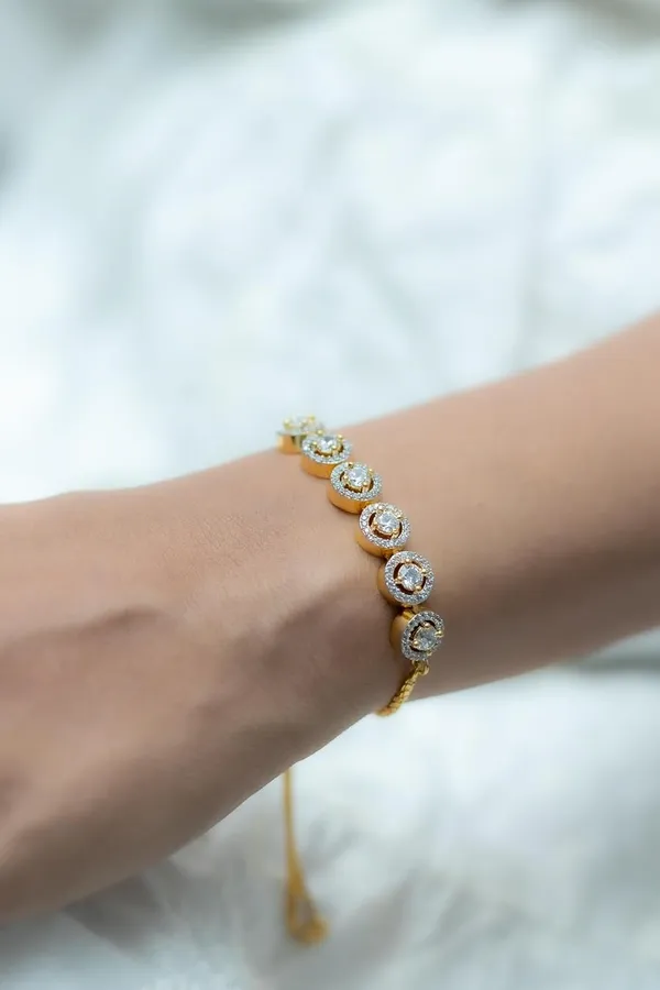 Gold_18Kt_Plating_Round_Cubic_Zirconia_Diamond_Tennis_Bracelet_For_Women