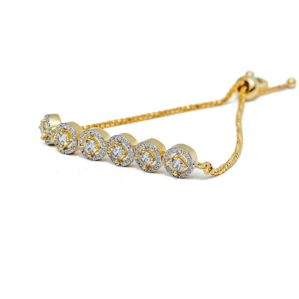 Gold_18Kt_Plating_Round_Cubic_Zirconia_Diamond_Tennis_Bracelet_For_Women