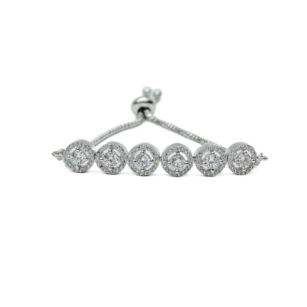 White_18Kt_Plating_Round_Cubic_Zirconia_Diamond_Tennis_Bracelet_For_Women