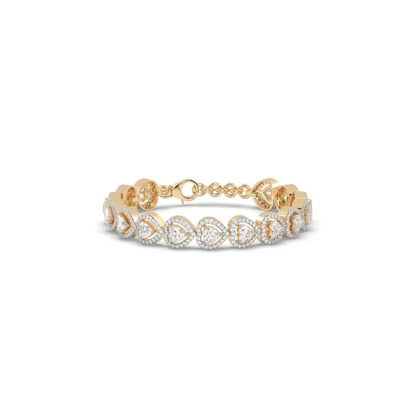 Gold_18Kt_Plating_Heart_Cubic_Zirconia_Diamond_Bracelet_For_Women