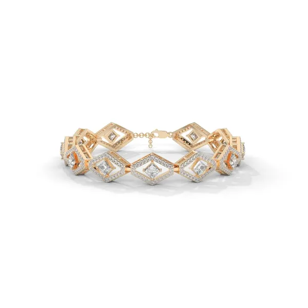 Gold_18Kt_Plating_Tennis_Style_Cubic_Zirconia_Diamond_Bracelet_For_Women