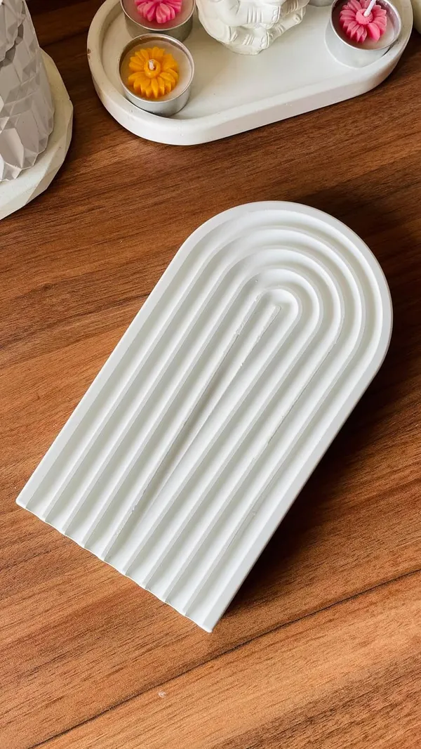 White_Concrete_Arch_Tray_|_Cement_Rainbow_Decorative_Trinket_|_Minimalist_Modern_Home_Decor_|_New_Home_Gift_|_Multipurpose_(19.5×11.3×1Cm)