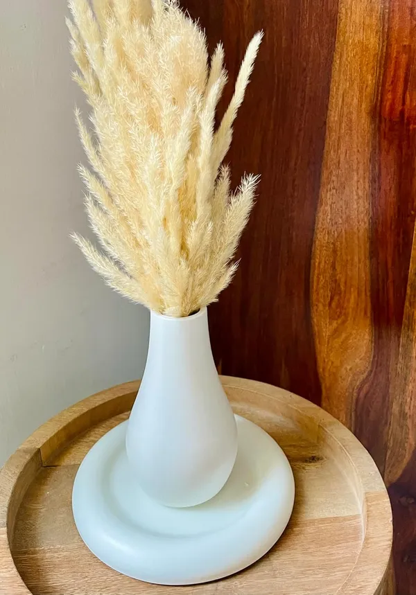 White_Concrete_Morandi_Vase_Combo_Offer_|_Jewellery/Makeup/Table_Organizer_I_Home_Decor_Set_I_(Includes_Mino_Round,_Morandi_Vase,_Naturally_Dried_Pampas_Grass)