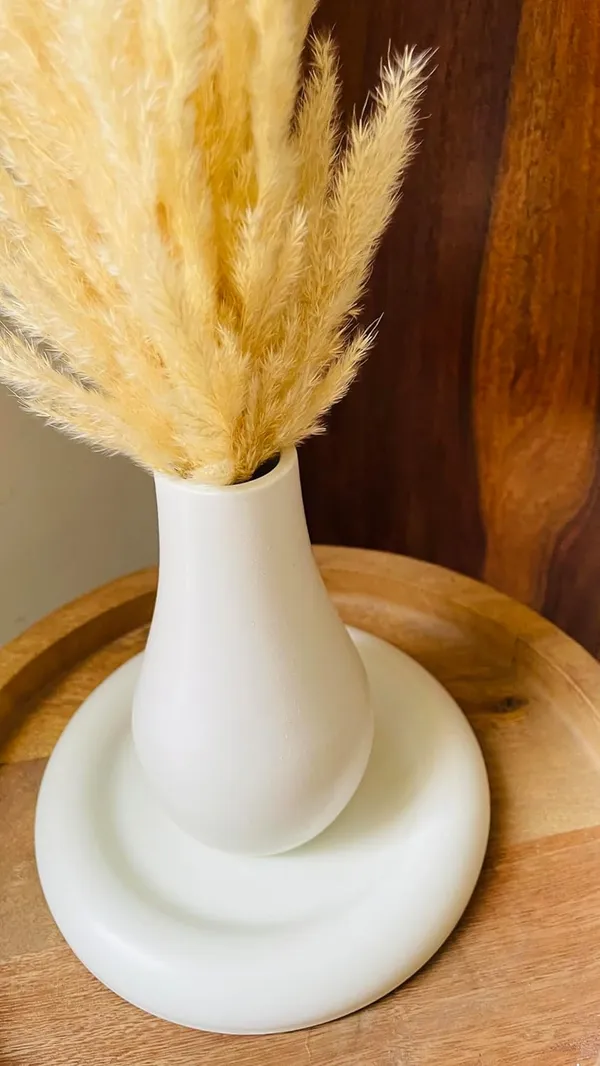 White_Concrete_Morandi_Vase_Combo_Offer_|_Jewellery/Makeup/Table_Organizer_I_Home_Decor_Set_I_(Includes_Mino_Round,_Morandi_Vase,_Naturally_Dried_Pampas_Grass)