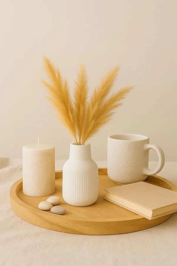 White_Cylindrical_Striped_Vase_|_Reed_Diffuser_|_Flower_Vase_For_Home_Decoration_|_Aesthetic/Minimalist_Home_Decor_(10X5.5X3Cm)
