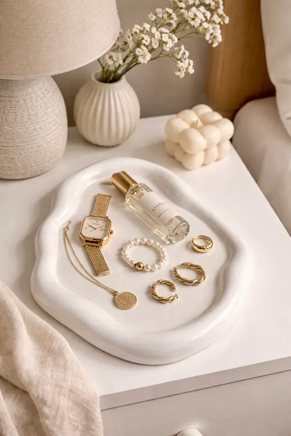 White_Concrete_Cloud_Trinket_Tray_|_Jewellery/Makeup/Table_Organizer_|_Home_Decor_|_Candle_Tray_|_Multipurpose_(24×16×2Cm)