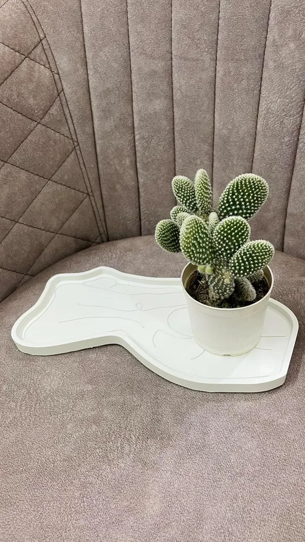 White_Lady_Silhouette_Trinket_Tray_|_Jewellery/Makeup/Table_Organizer_|_Home_Decor_|_Candle_Tray_|_Multipurpose_(15.5×8×1Cm)