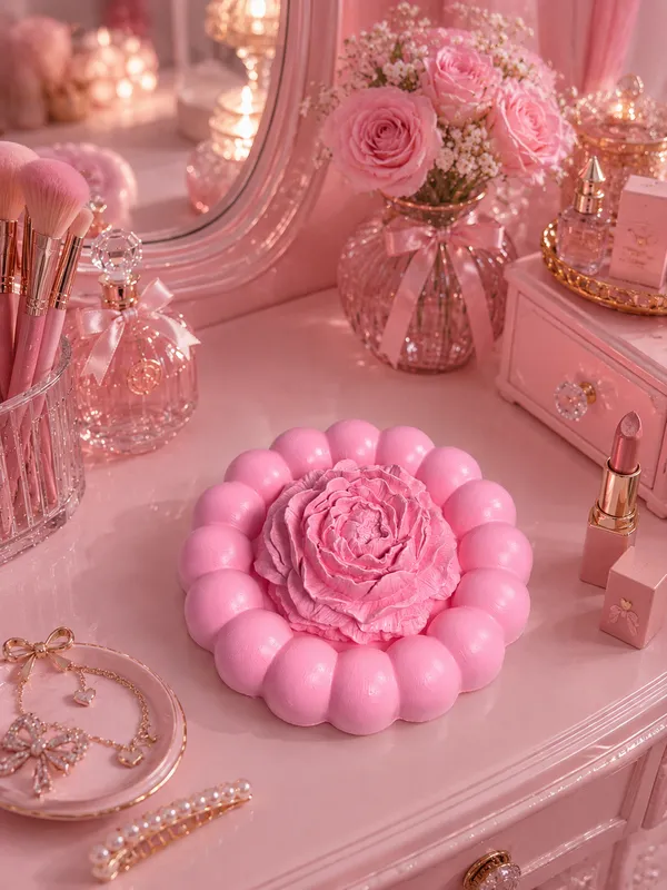 Bubble_tray,_peony_diffuser_combo_(Bubble_tray_13.8×13.8cm,_Peony_diffuser_8×_8×3cm)