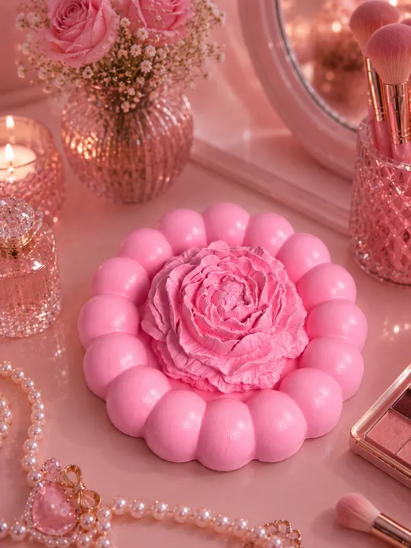 Bubble_tray,_peony_diffuser_combo_(Bubble_tray_13.8×13.8cm,_Peony_diffuser_8×_8×3cm)