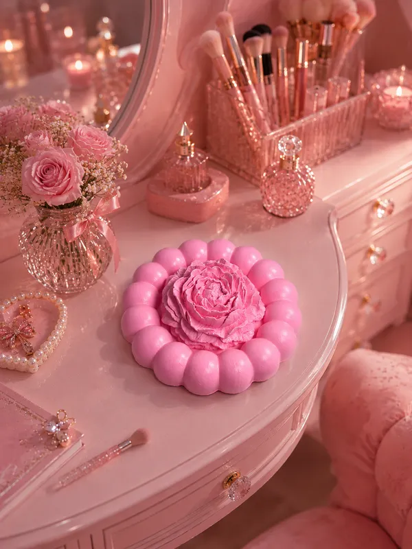 Bubble_tray,_peony_diffuser_combo_(Bubble_tray_13.8×13.8cm,_Peony_diffuser_8×_8×3cm)