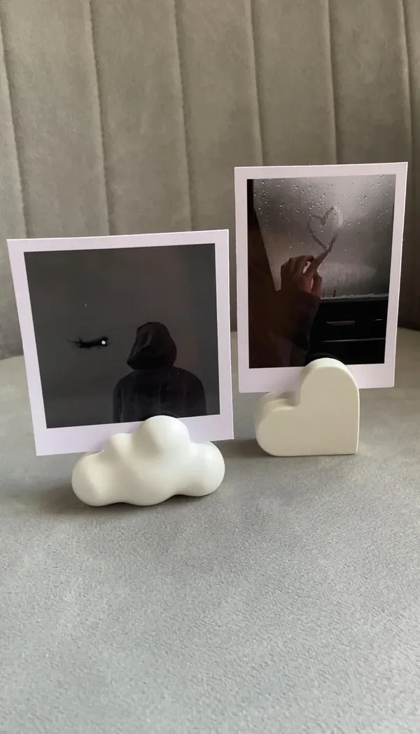 White_Polaroid/Photo_Holder_|_Card_Holder_|_Aesthetic_Holder_|_Minimalist_Decor_|_Business_Card_Holder_|_New_Home_Gift_(Set_Of_2)_(Cloud_&_Heart)
