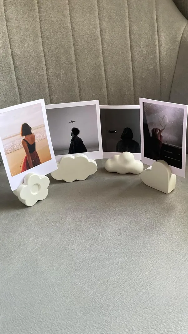 White_Polaroid/Photo_Holder_|_Card_Holder_|_Aesthetic_Holder_|_Minimalist_Decor_|_Business_Card_Holder_|_New_Home_Gift_(Set_Of_2)_(Cloud_&_Heart)