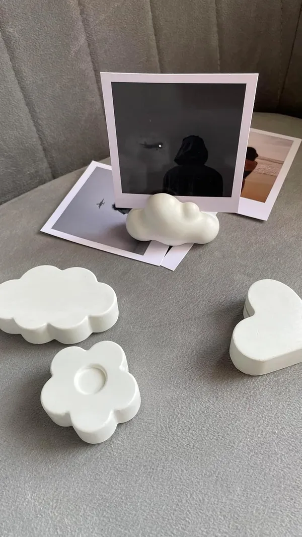 White_Polaroid/Photo_Holder_|_Card_Holder_|_Aesthetic_Holder_|_Minimalist_Decor_|_Business_Card_Holder_|_New_Home_Gift_(Set_Of_2)_(Cloud_&_Heart)