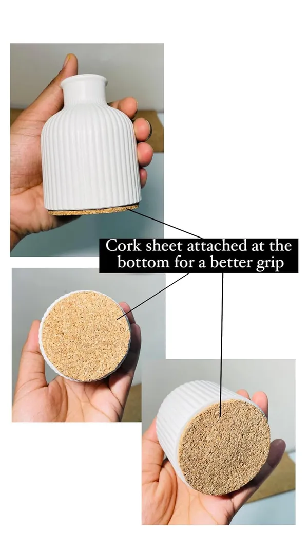 White_Concrete_Striped_Vase_|_Reed_Diffuser_&_Flower_Vase_For_Home_Decoration_|_Aesthetic/Minimalist_Home_Decor_[9.5_X_6.5Cm]