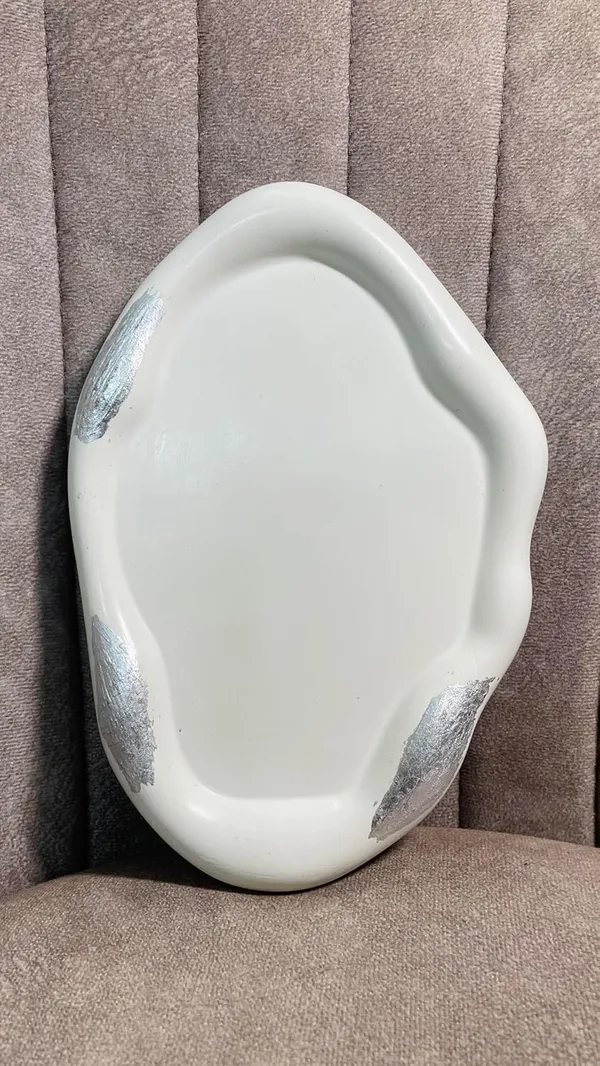 Silver_Foil_Concrete_Cloud_Trinket_Tray_|_Jewellery/Makeup/Table_Organizer_|_Home_Decor_|_Candle_Tray_|_Multipurpose_(24×16×2Cm)