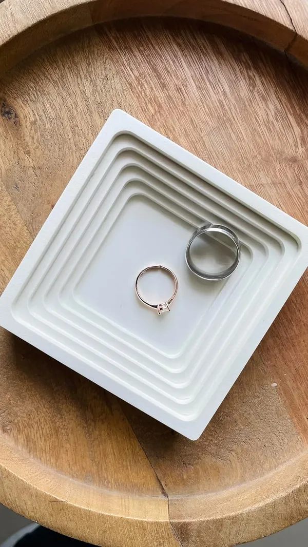 White_Handmade_Mini_Arch_Trinket_Tray_|_Jewellery/Makeup/Table_Organizer_|_Home_Decor_|_Candle_Tray_|_Multipurpose_(10×10×2.5Cm)