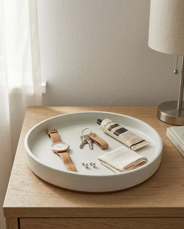 White_Concrete_Round_Shaped_Tray_|_Jewellery_Tray_|_Perfect_Catch_For_Your_Favorite_Jewelry_Pieces_|_Stylish_Way_To_Organize_Rings,_Earrings,_And_Other_Accessories_(17_*_17_*_2Cm)