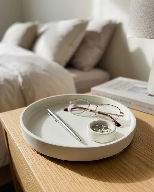White_Concrete_Round_Shaped_Tray_|_Jewellery_Tray_|_Perfect_Catch_For_Your_Favorite_Jewelry_Pieces_|_Stylish_Way_To_Organize_Rings,_Earrings,_And_Other_Accessories_(17_*_17_*_2Cm)