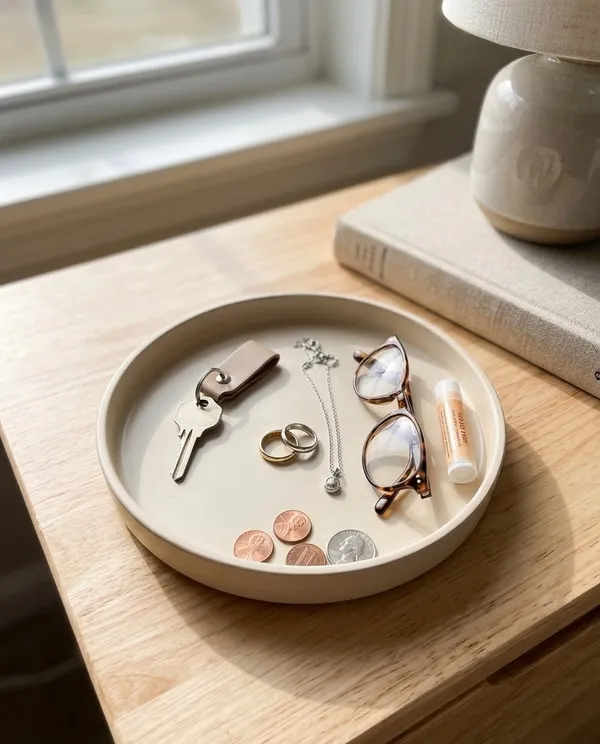 White_Concrete_Round_Shaped_Tray_|_Jewellery_Tray_|_Perfect_Catch_For_Your_Favorite_Jewelry_Pieces_|_Stylish_Way_To_Organize_Rings,_Earrings,_And_Other_Accessories_(17_*_17_*_2Cm)