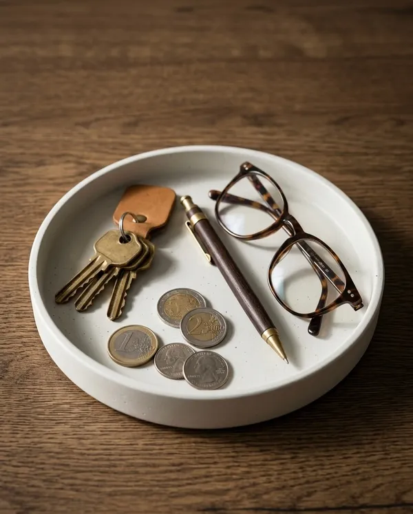 White_Concrete_Round_Shaped_Tray_|_Jewellery_Tray_|_Perfect_Catch_For_Your_Favorite_Jewelry_Pieces_|_Stylish_Way_To_Organize_Rings,_Earrings,_And_Other_Accessories_(17_*_17_*_2Cm)