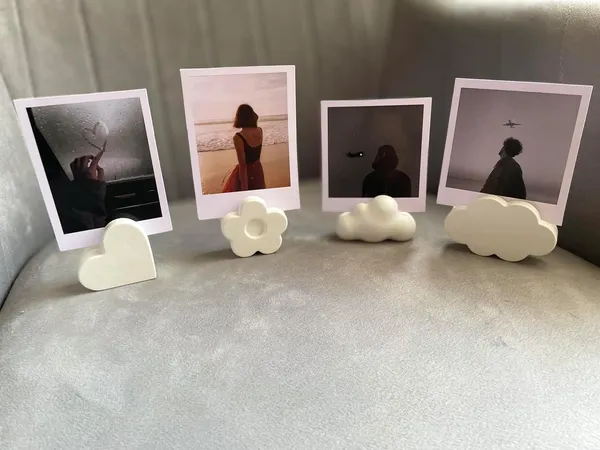 White_Polaroid/Photo_Holder_|_Card_Holder_|_Aesthetic_Holder_|_Minimalist_Decor_|_Business_Card_Holder_|_New_Home_Gift_(Set_Of_2)_(Heart_&_Rainbow)