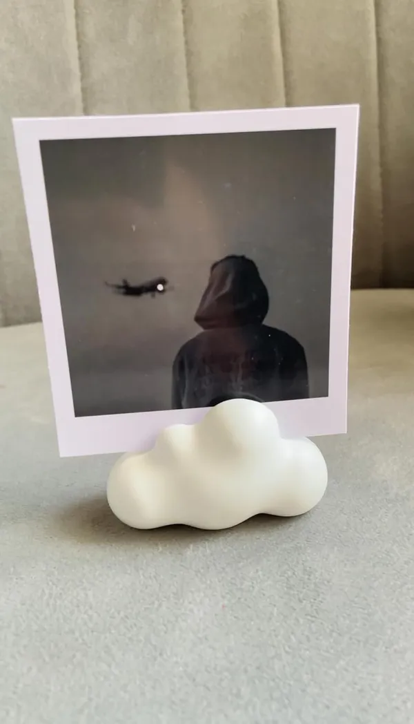 White_Polaroid/Photo_Holder_|_Card_Holder_|_Aesthetic_Holder_|_Minimalist_Decor_|_Business_Card_Holder_|_New_Home_Gift_(Set_Of_2)_(Cloud_&_Flower)