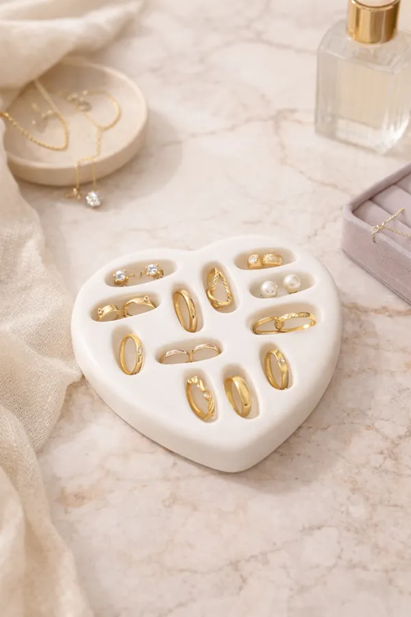 TREETRUNK®_Concrete_Ring_tray_|_Cement_Tray_|_Aesthetic_Tray_|_Minimalist_Decor_|_Trinket_|_Modern_Home_Decor_|_New_Home_Gift_|_Ring_dish_Multipurpose_(12×11×1.8cm)_(White)