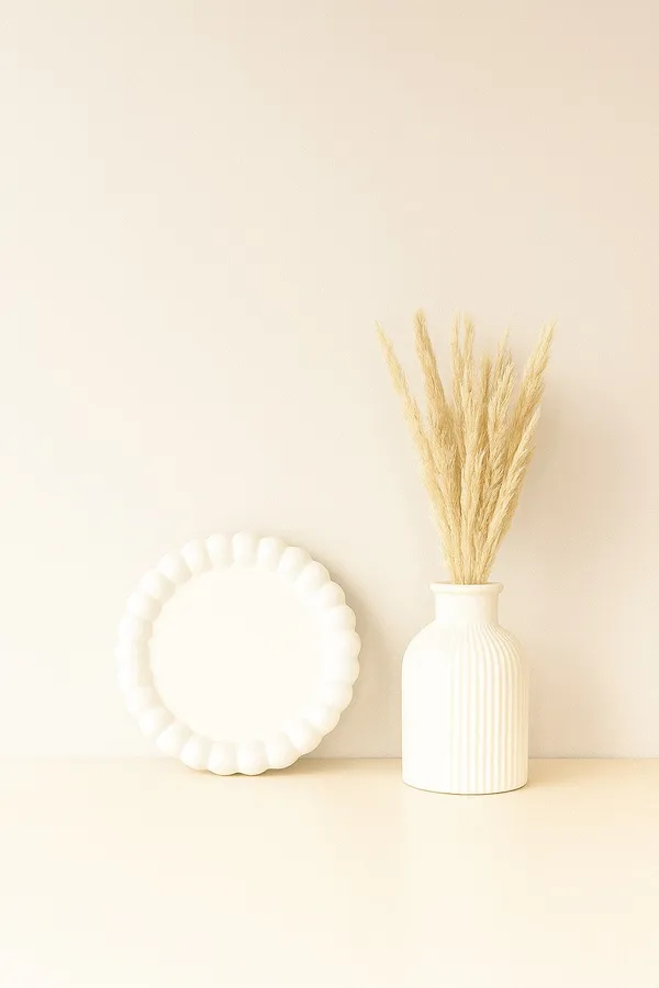 TREETRUNK®_Concrete_Vase_Combo_Offer_2_includes(_small_bubble_tray,_striped_vase,_naturally_dried_pampas_grass)