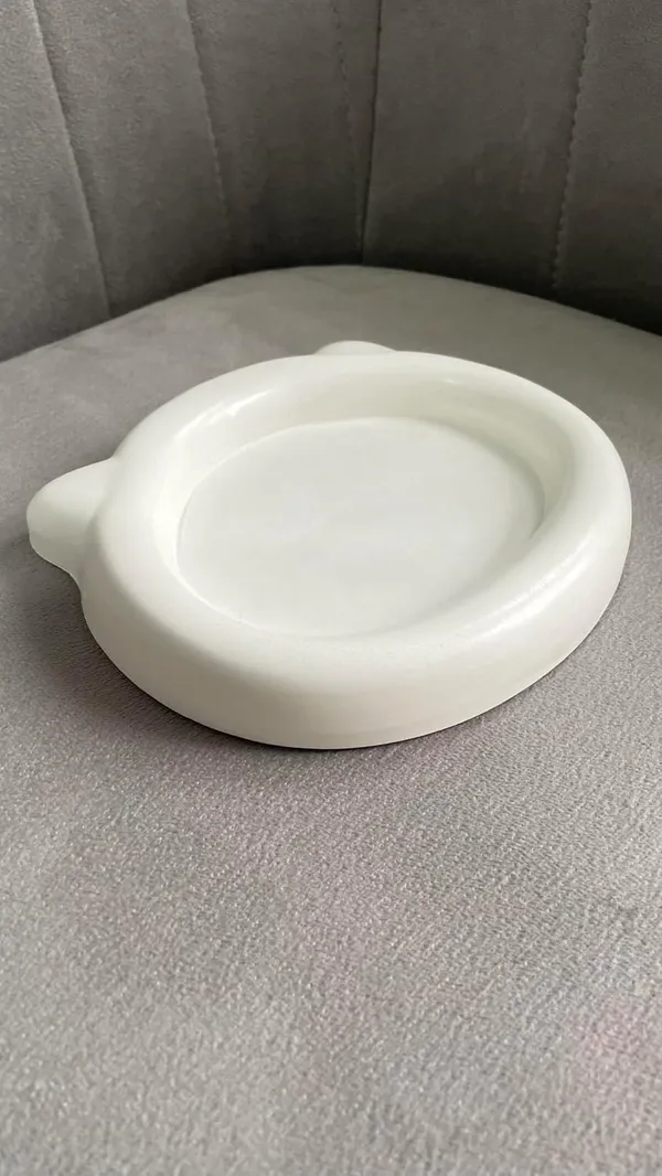 White_Cute_Cat_Trinket_Dish_Tray_|_Kitty_Catch_All_Keys_Tray_|_Jewellery_Organizer_|_Ring_Holder_Tray_Bowl_|_Tray_For_Candles_|_Cat_Lover_Gift_For_Women(15.5×13.2×2.2Cm)