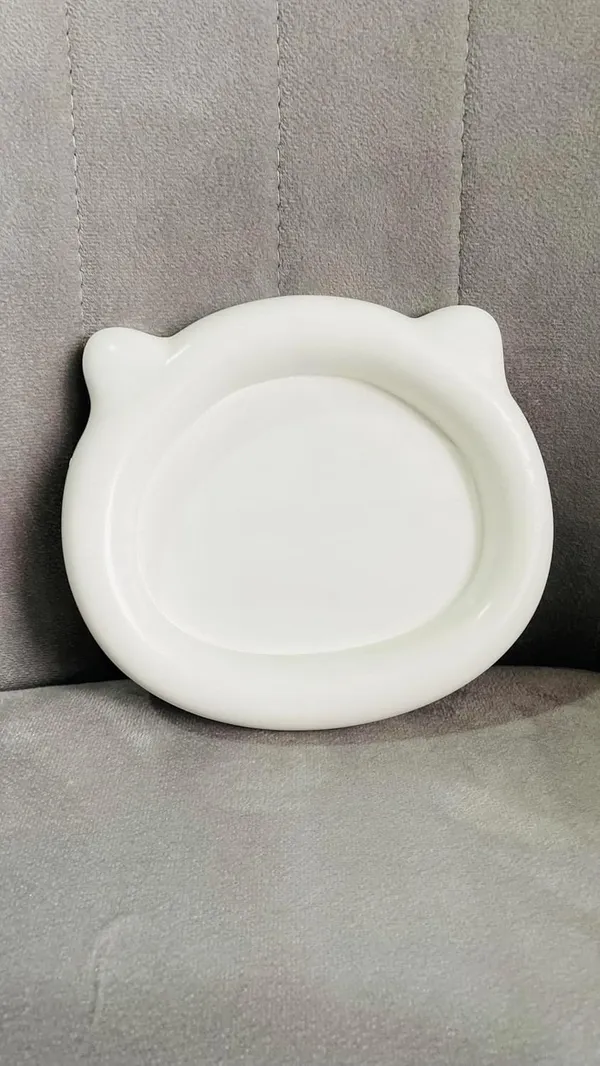 White_Cute_Cat_Trinket_Dish_Tray_|_Kitty_Catch_All_Keys_Tray_|_Jewellery_Organizer_|_Ring_Holder_Tray_Bowl_|_Tray_For_Candles_|_Cat_Lover_Gift_For_Women(15.5×13.2×2.2Cm)