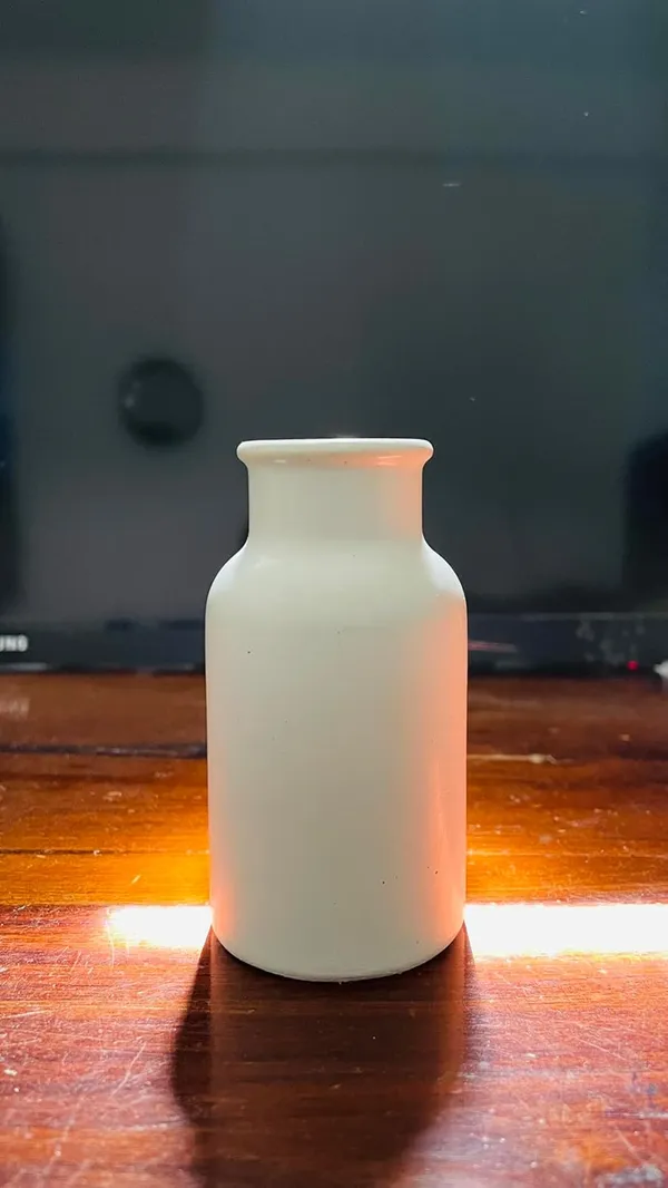 White_Cylindrical_Vase_|_Reed_Diffuser_|_Flower_Vase_For_Home_Decoration_|_Aesthetic/Minimalist_Home_Decor_(9X6X3.5)