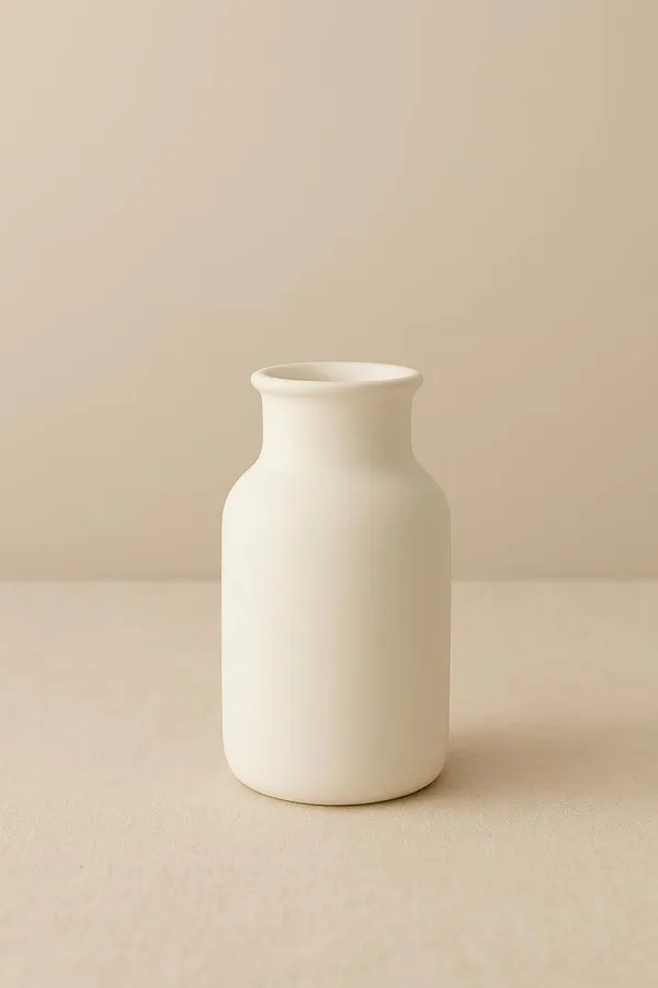 White_Cylindrical_Vase_|_Reed_Diffuser_|_Flower_Vase_For_Home_Decoration_|_Aesthetic/Minimalist_Home_Decor_(9X6X3.5)