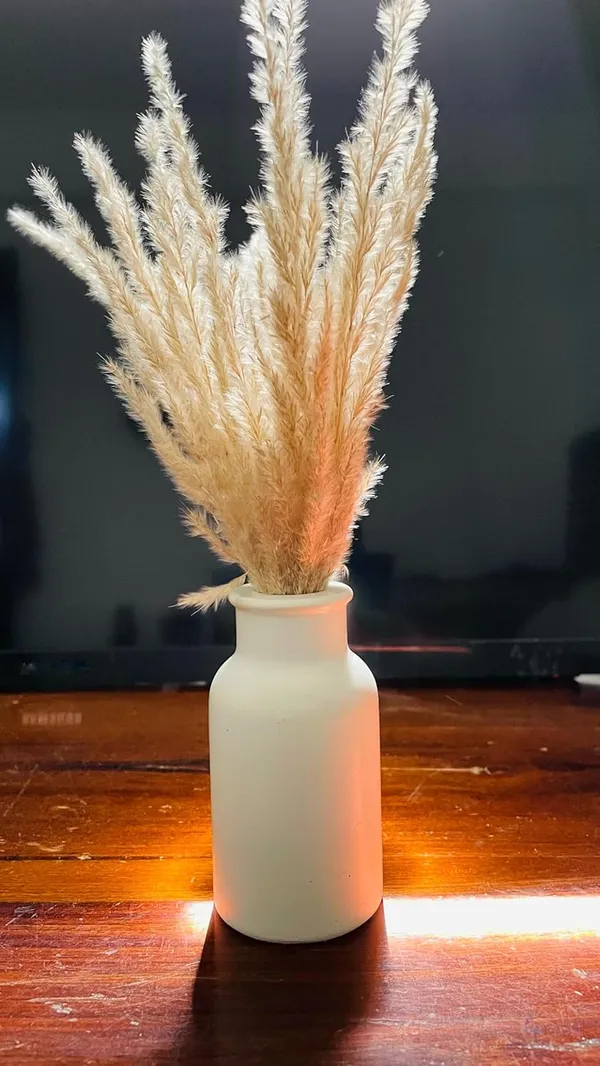 White_Cylindrical_Vase_|_Reed_Diffuser_|_Flower_Vase_For_Home_Decoration_|_Aesthetic/Minimalist_Home_Decor_(9X6X3.5)