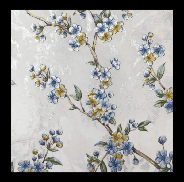 Elegant_Blossoming_Vine_Wallpaper_In_Cerulean_And_Amber