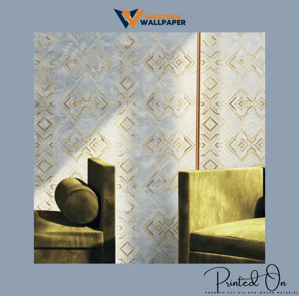 Luxe_Tribal_Geometric_Wallpaper_In_Silver_And_Gold