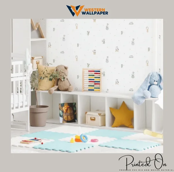 Minimalist_Tiny_Sleeping_Animals_and_Stars_Pastel_White_Bebe_Playful_Nursery_Premium_Wallpaper