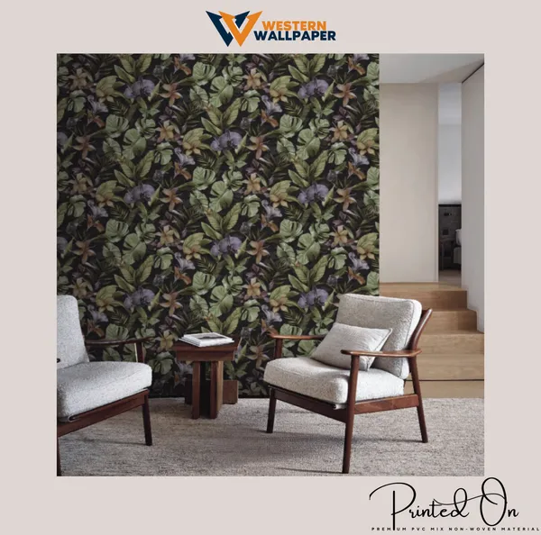 Lush_Tropical_Botanical_Wallpaper_In_Midnight_And_Olive