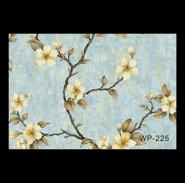 Delicate_Cherry_Blossom_Trail_Wallpaper_In_Soft_Yellow_And_Brown_On_A_Light_Blue_Ground_For_A_Peaceful_Bedroom_Or_Study_Wallpaper.
