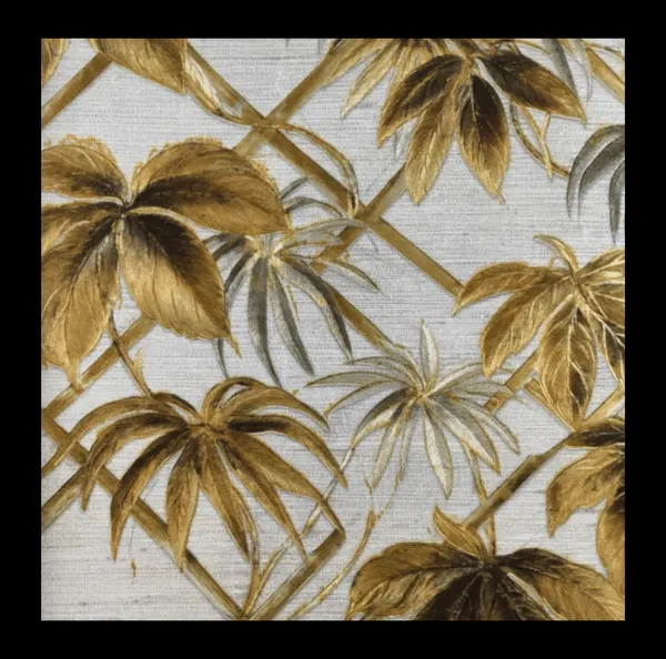 Western_Tropical_Trellis_Wallpaper_In_Golden_Ochre_And_Alabaster_White